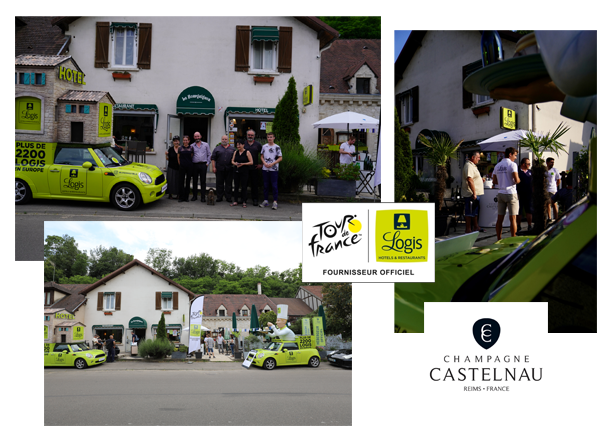 Photo of the animation tour of the regions, 130 champagne glasses are offered!!!
